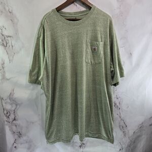 Carhartt T Shirt Mens 3XL Light Green Pocket Loose Fit Tee Short Sleeve Crew